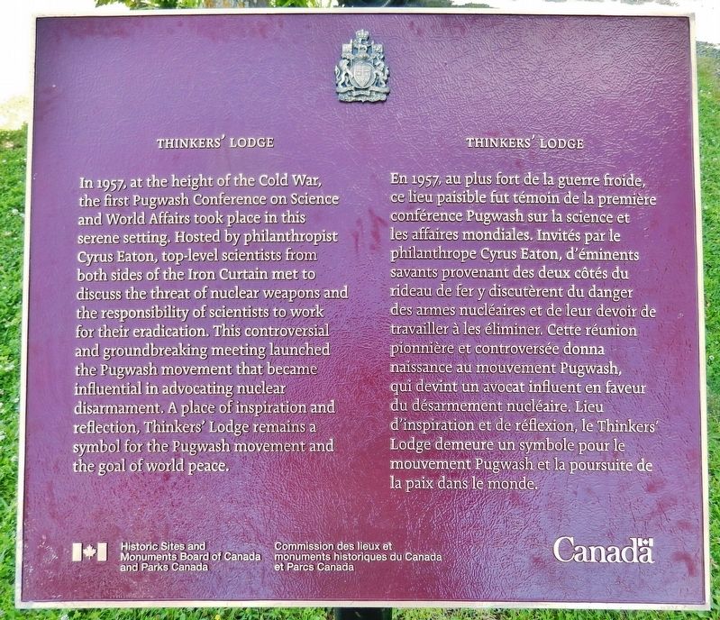 Thinkers' Lodge Marker image. Click for full size.