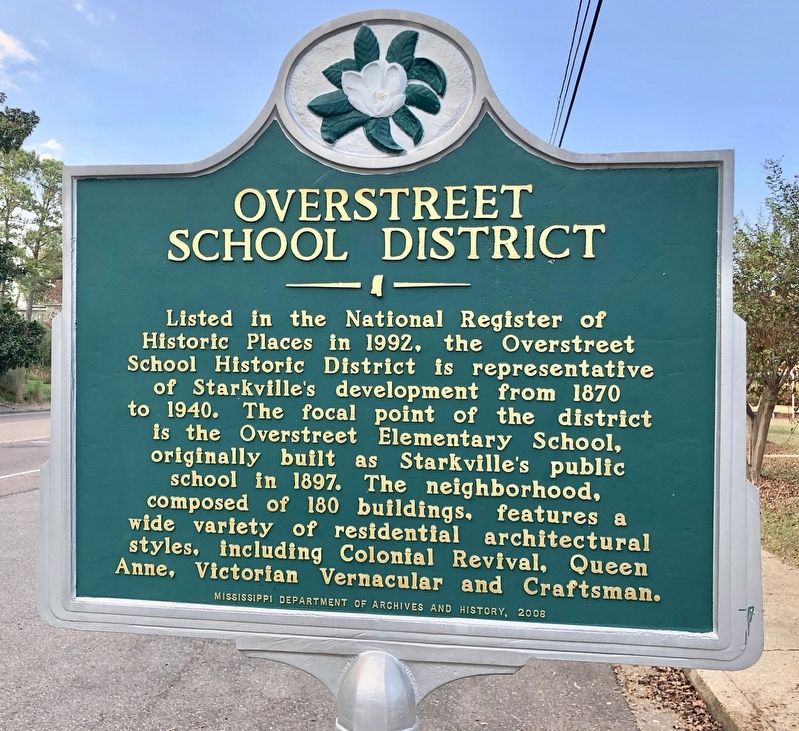 Overstreet School District Marker image. Click for full size.