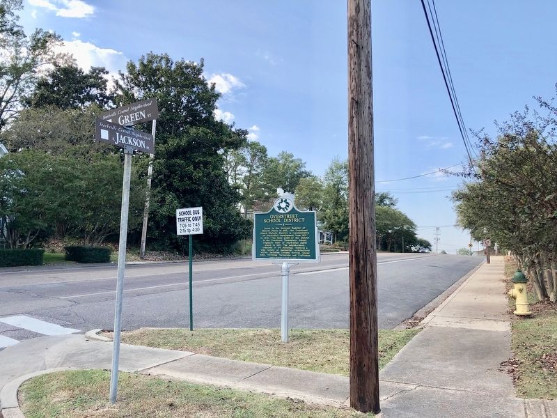 View of marker looking north on Jackson Street.. Click for full size. View of marker looking north on Jackson Street. image. Click for full size.