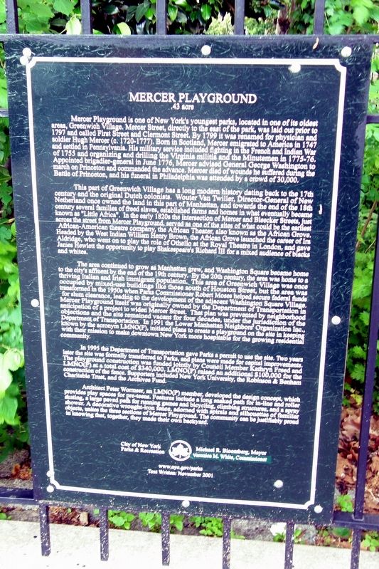 Mercer Playground Marker image. Click for full size.