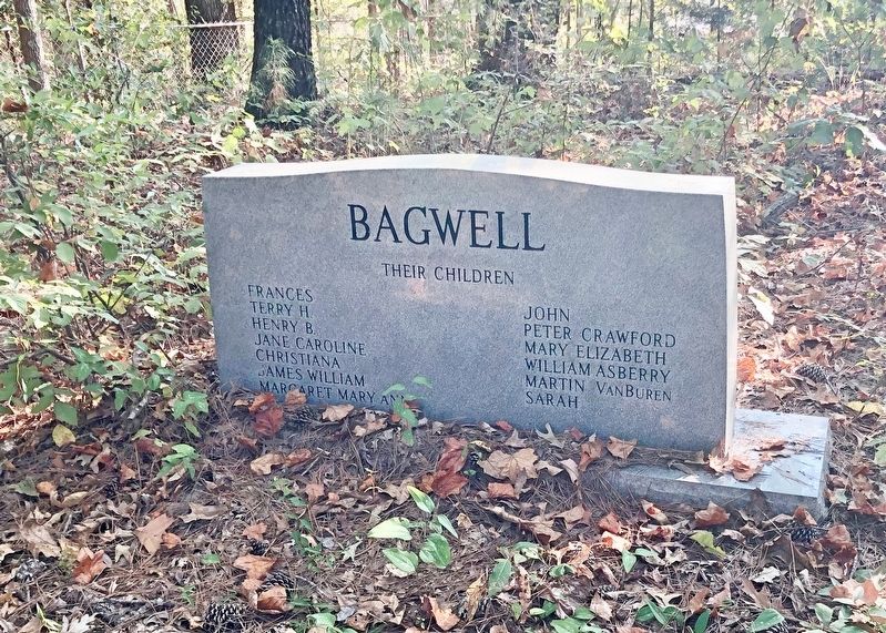 Bagwell family noted on marker.. Click for full size. Bagwell family noted on marker. image. Click for full size.