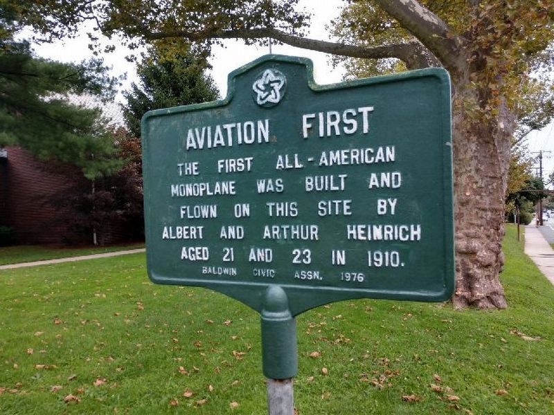 Aviation First Marker. Click for full size. Aviation First Marker image. Click for full size.