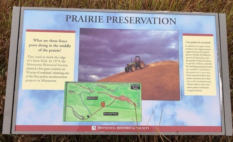 Prairie Preservation Marker image. Click for full size.