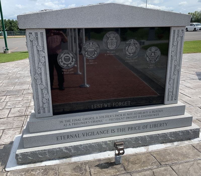 Rear Face of Town of Florida Veterans Memorial. Click for full size. Rear Face of Town of Florida Veterans Memorial image. Click for full size.