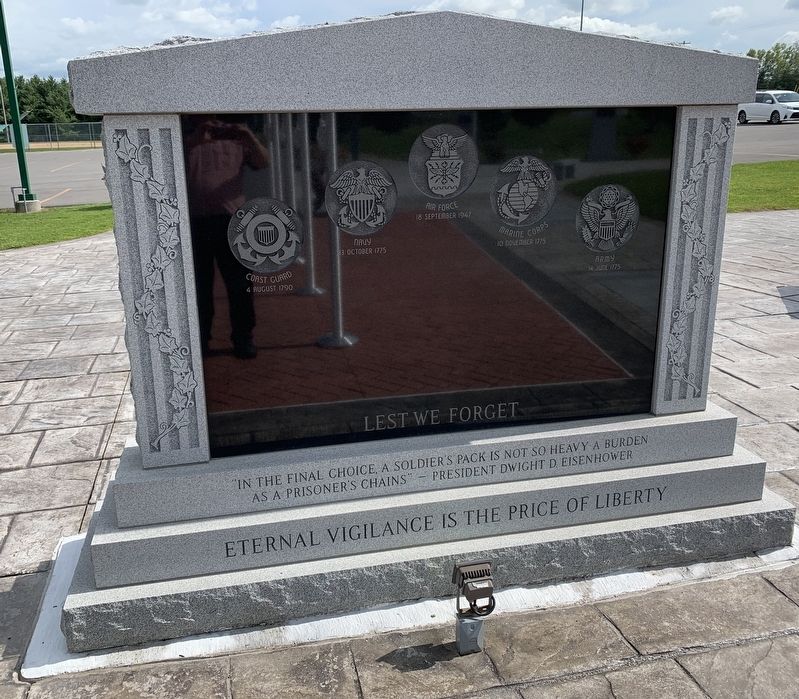 Rear Face of Town of Florida Veterans Memorial image. Click for full size.