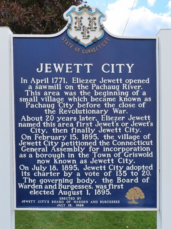 Jewett City Marker image. Click for full size.