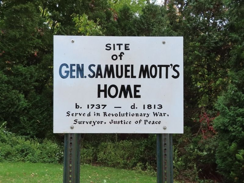 Gen. Samuel Motts Home Marker image. Click for full size.