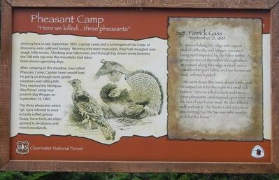 Pheasant Camp Marker image. Click for full size.