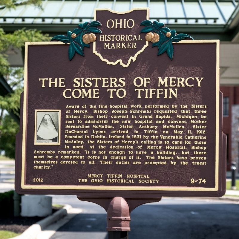 The Sisters of Mercy Come to Tiffin side of marker image. Click for full size.