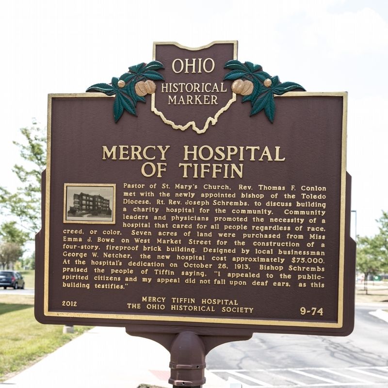 Mercy Hospital of Tiffin side of marker image. Click for full size.