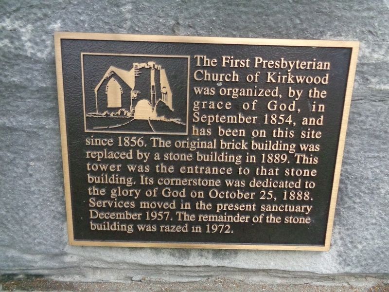 First Presbyterian Church of Kirkwood Marker image. Click for full size.