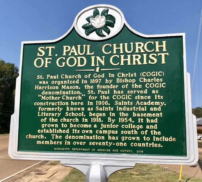 St. Paul Church of God in Christ Marker image. Click for full size.