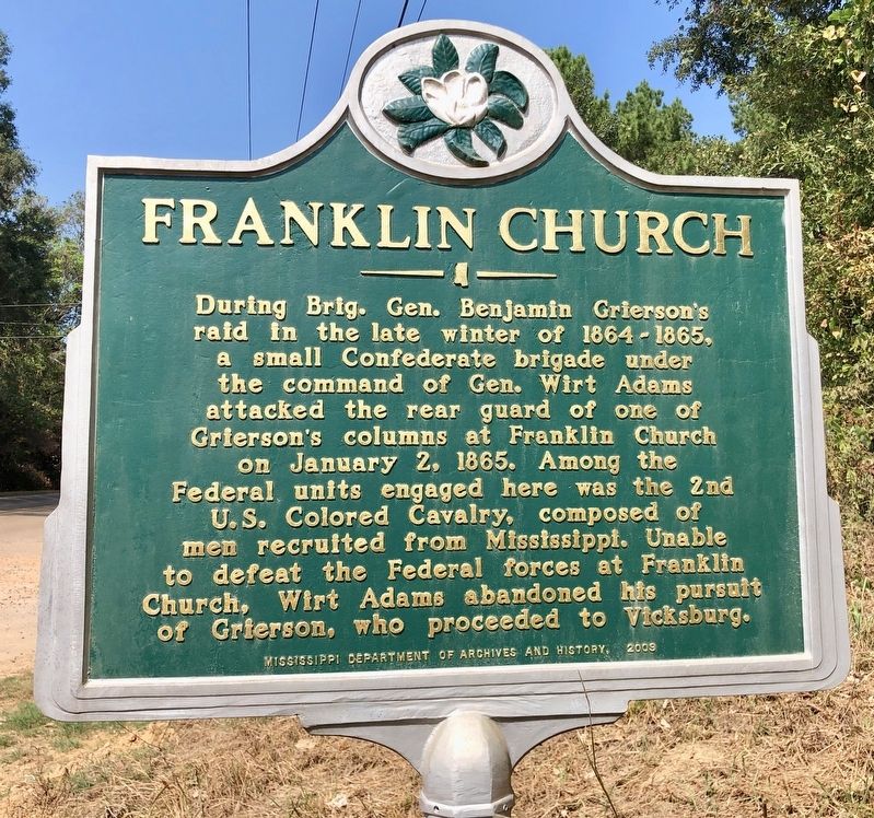 Franklin Church Marker image. Click for full size.