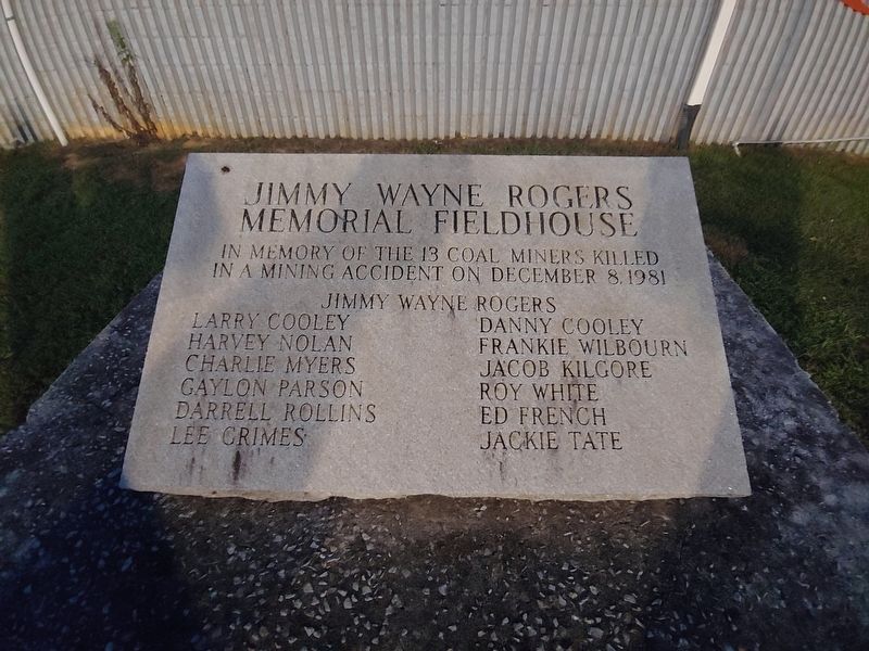 Jimmy Wayne Memorial Fieldhouse Marker. Click for full size. Jimmy Wayne Memorial Fieldhouse Marker image. Click for full size.