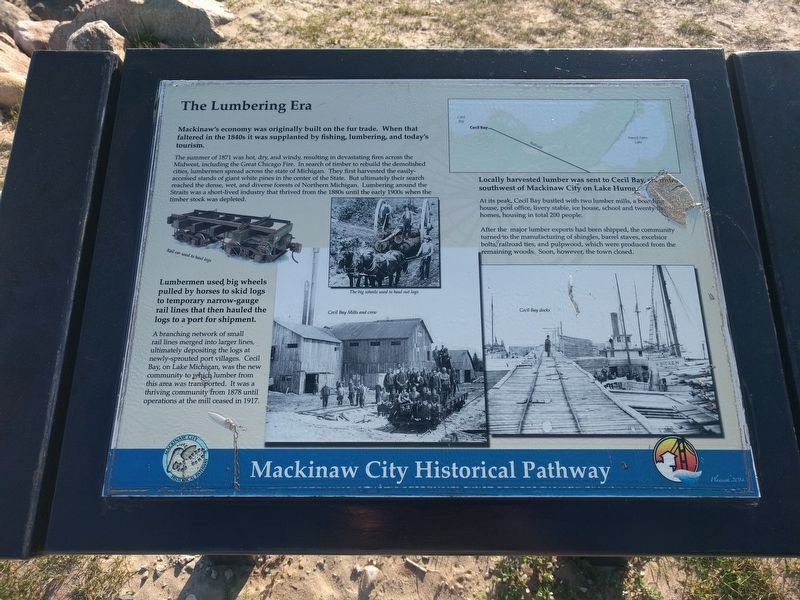 The Lumbering Era Marker. Click for full size. The Lumbering Era Marker image. Click for full size.