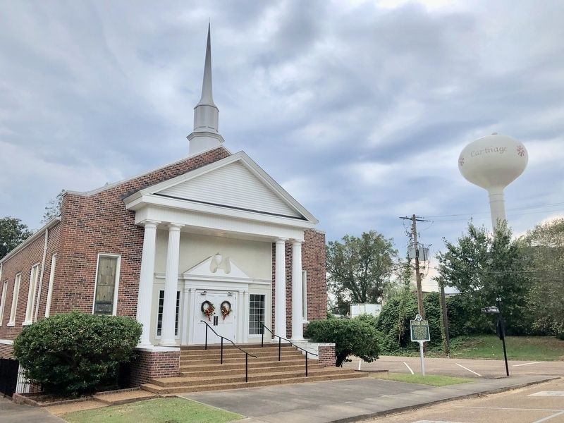 Carthage United Methodist Church and Marker image. Click for full size.