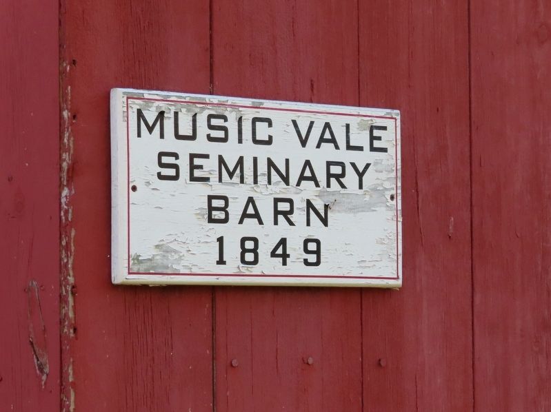 Music Vale Seminary Barn 1849 image. Click for full size.
