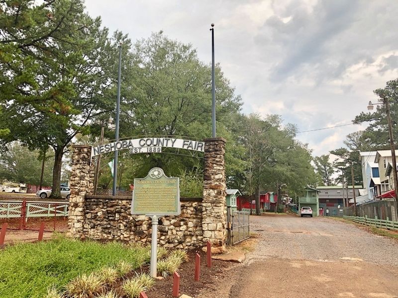 Neshoba County Fair<small></small> entrance and marker. image. Click for full size.