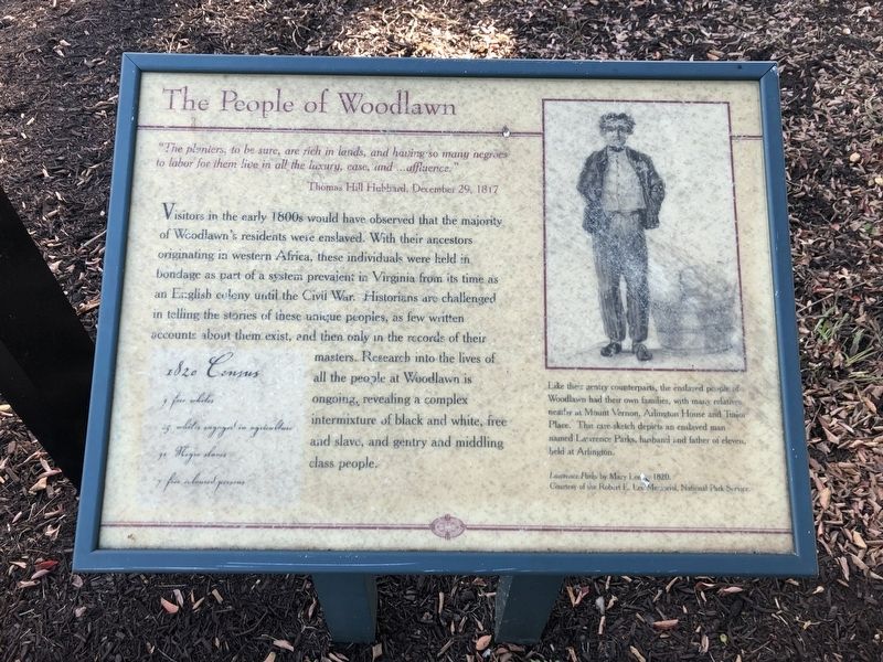 The People of Woodlawn Marker image. Click for full size.