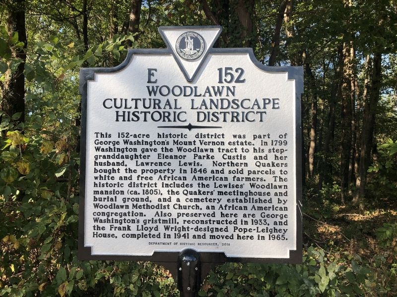 Woodlawn Cultural Landscape Historic District Marker image. Click for full size.