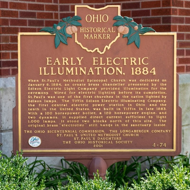 Early Electric Illumination, 1884 Marker image. Click for full size.