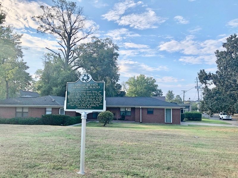 Former location of the Carnegie Branch Library for Blacks and marker.. Click for full size. Former location of the Carnegie Branch Library for Blacks and marker. image. Click for full size.