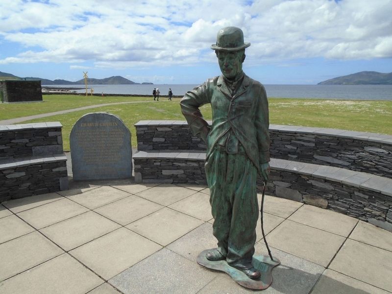 Charlie Chaplin Statue and Marker image. Click for full size.