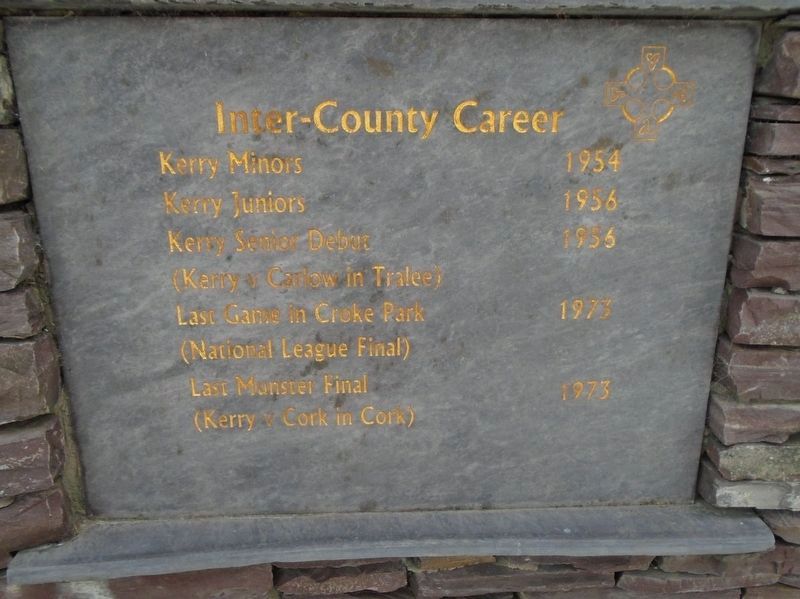Mick O'Dwyer Inter-County Career Marker image. Click for full size.