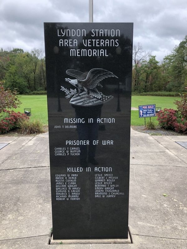 Lyndon Station Area Veterans Memorial. Click for full size. Lyndon Station Area Veterans Memorial image. Click for full size.