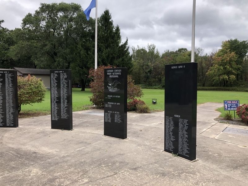 Lyndon Station Area Veterans Memorial. Click for full size. Lyndon Station Area Veterans Memorial image. Click for full size.