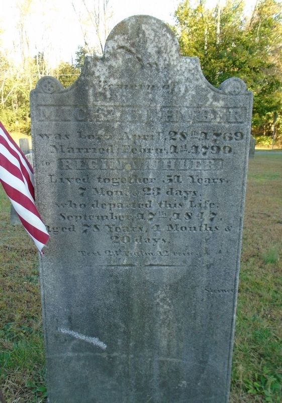 Michael Huber Grave Marker in Gunkels Cemetery. Click for full size. Michael Huber Grave Marker in Gunkels Cemetery image. Click for full size.