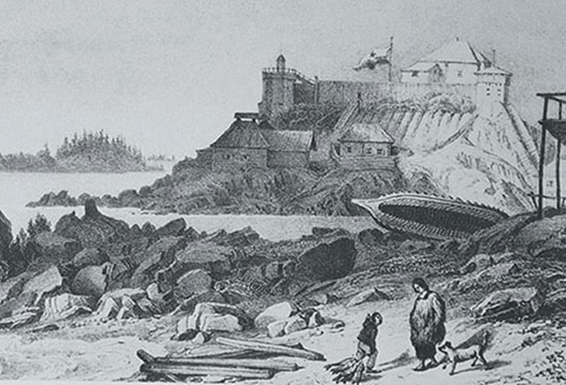 Castle Hill, Russia-Controlled Sitka, in 1827 image. Click for full size.