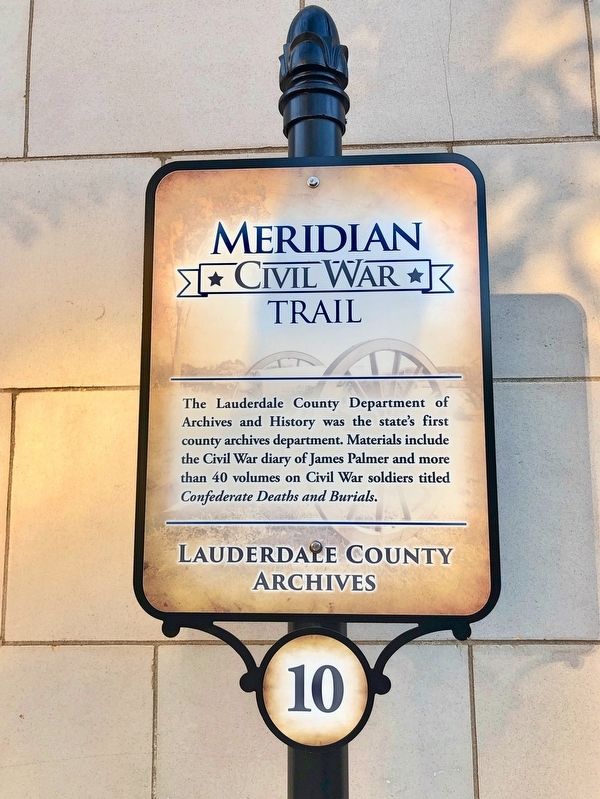 Lauderdale County Archives Marker. Click for full size. Lauderdale County Archives Marker image. Click for full size.