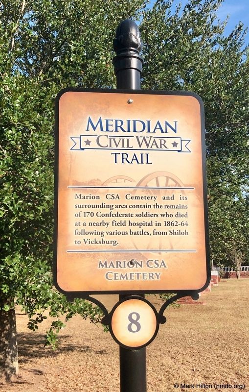 Marion CSA Cemetery Marker. Click for full size. Marion CSA Cemetery Marker image. Click for full size.