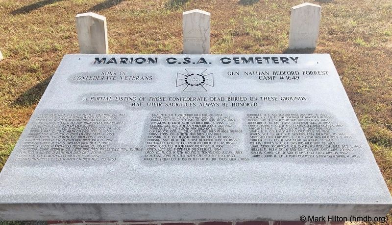 Marion CSA Cemetery image. Click for full size.