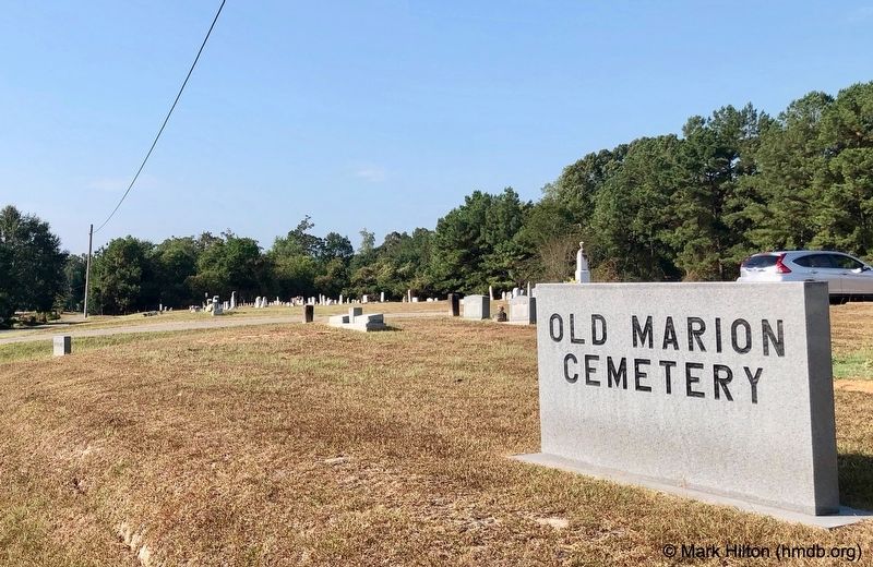 View south towards marker and Confederate graves. image. Click for full size.