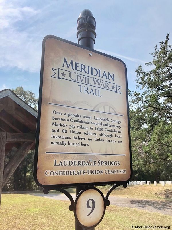Lauderdale Springs Confederate-Union Cemetery Marker image. Click for full size.