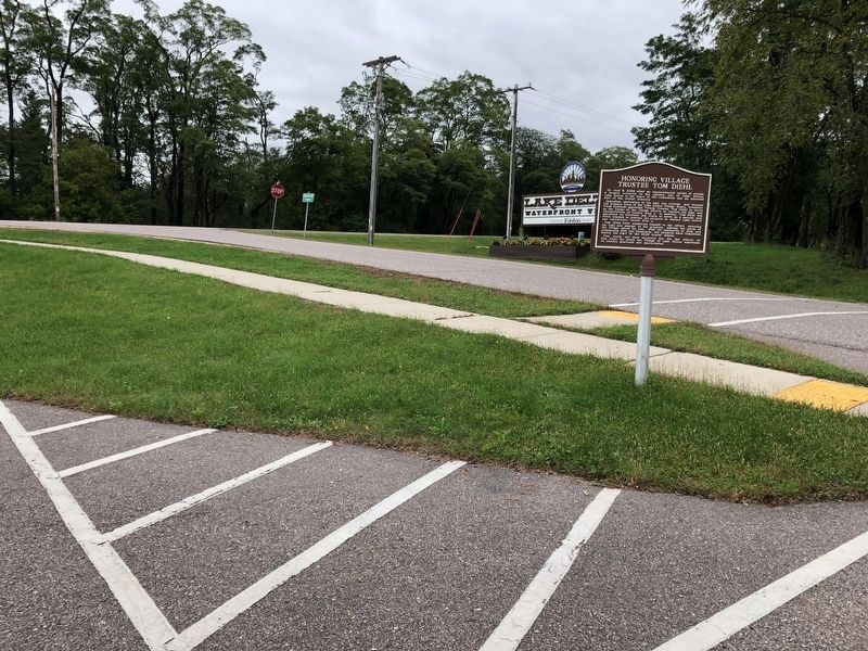 Honoring Village Trustee Tom Diehl Marker. Click for full size. Honoring Village Trustee Tom Diehl Marker image. Click for full size.