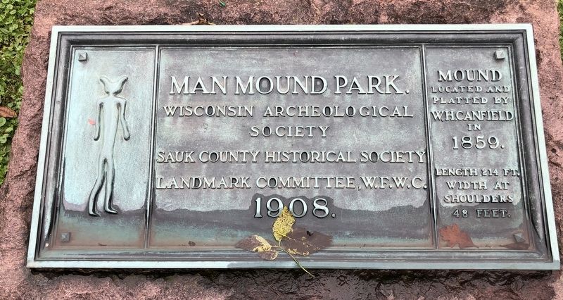Man Mound Park Marker. Click for full size. Man Mound Park Marker image. Click for full size.