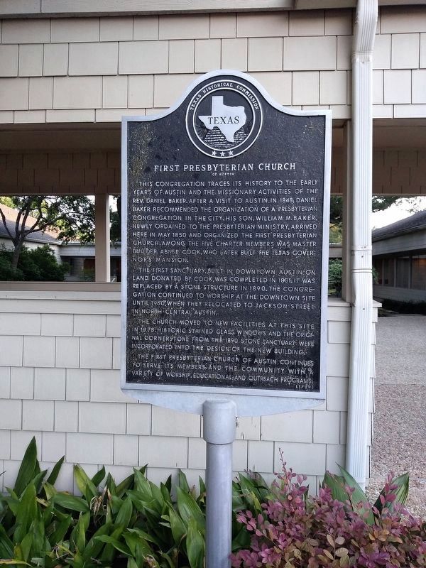 First Presbyterian Church of Austin Marker image. Click for full size.