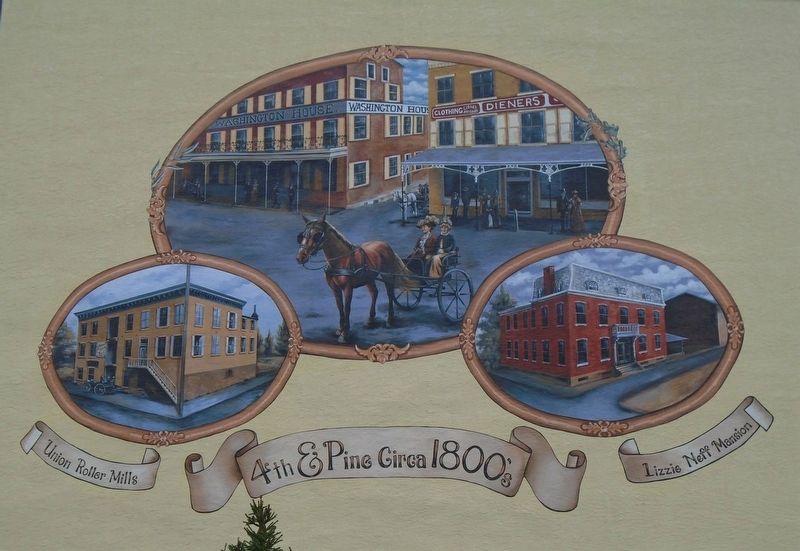 4th & Pine circa 1800's Mural. Click for full size. 4th & Pine circa 1800's Mural image. Click for full size.