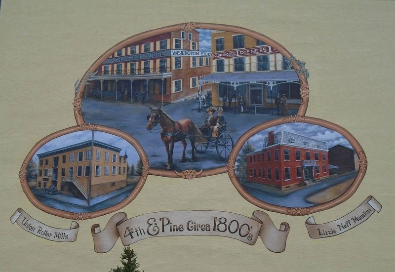 4th & Pine circa 1800's Mural image. Click for full size.