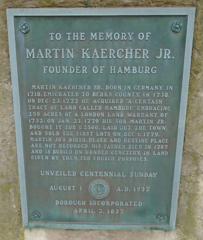 Martin Kaercher Jr. Marker image. Click for full size.