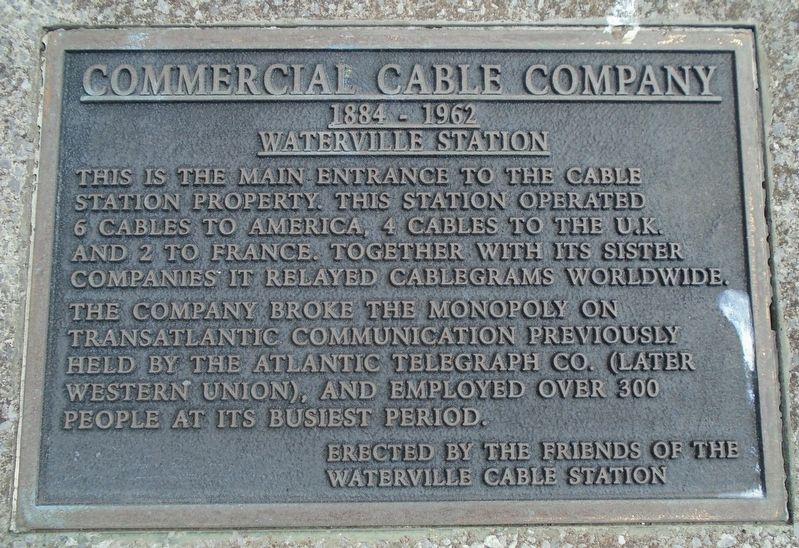 Commercial Cable Company Marker image. Click for full size.