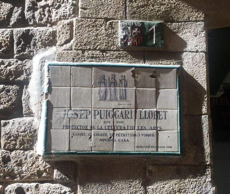 Josep Puiggarí i Llobet Marker. Click for full size. Josep Puiggarí i Llobet Marker image. Click for full size.
