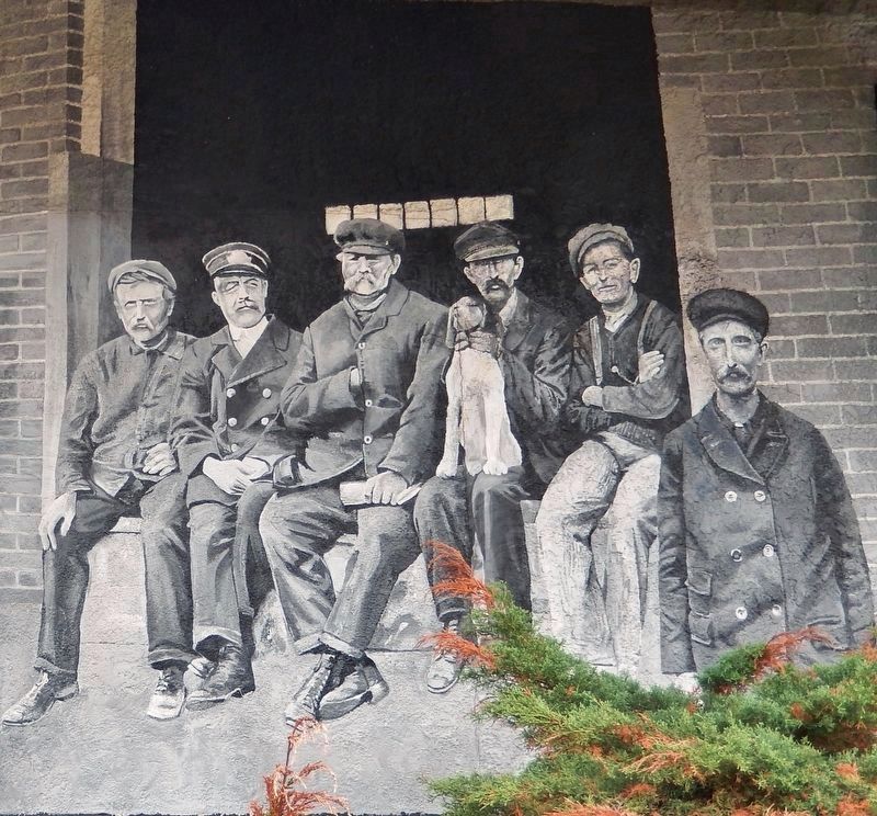 Mural 3 • Summerside freight shed crew – 1910 image. Click for full size.