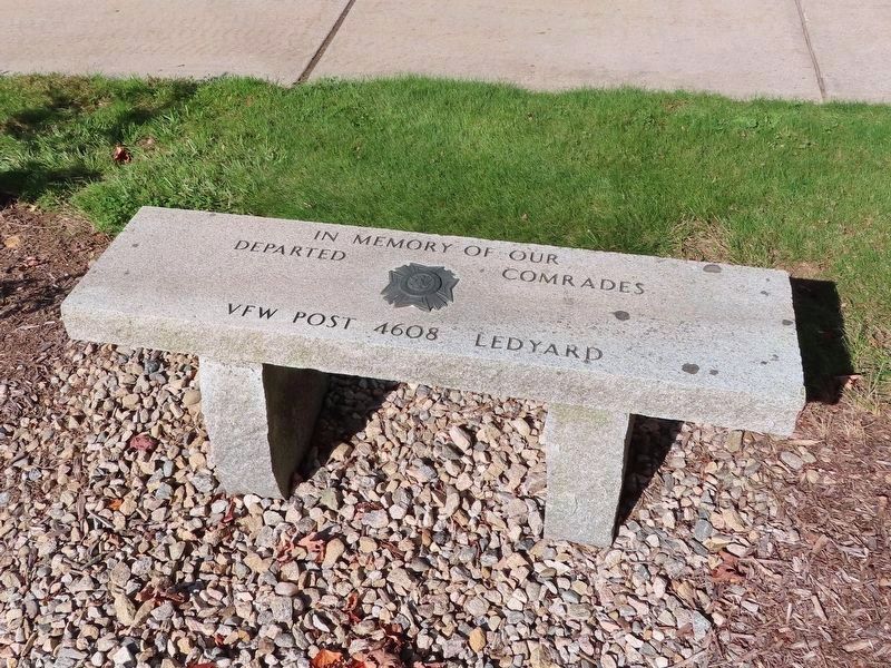Bench at Ledyard Veterans Memorials image. Click for full size.
