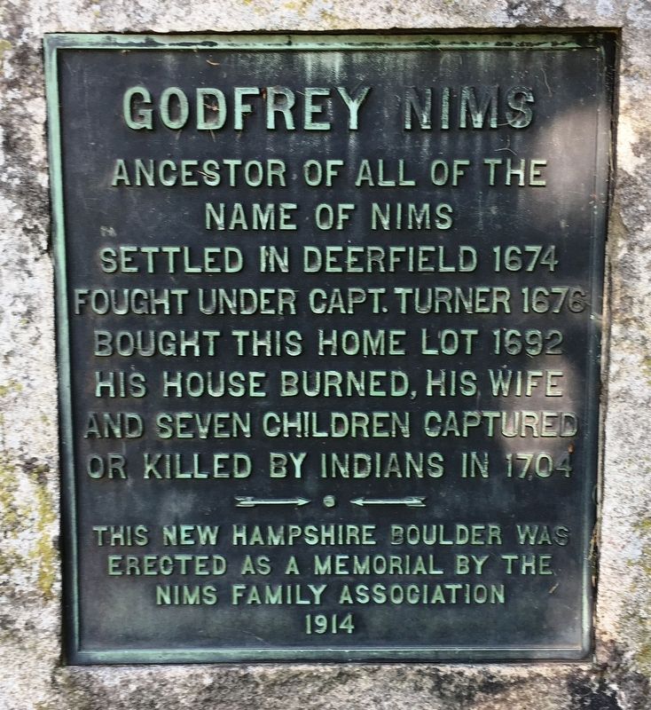 Godfrey Nims Marker. Click for full size. Godfrey Nims Marker image. Click for full size.