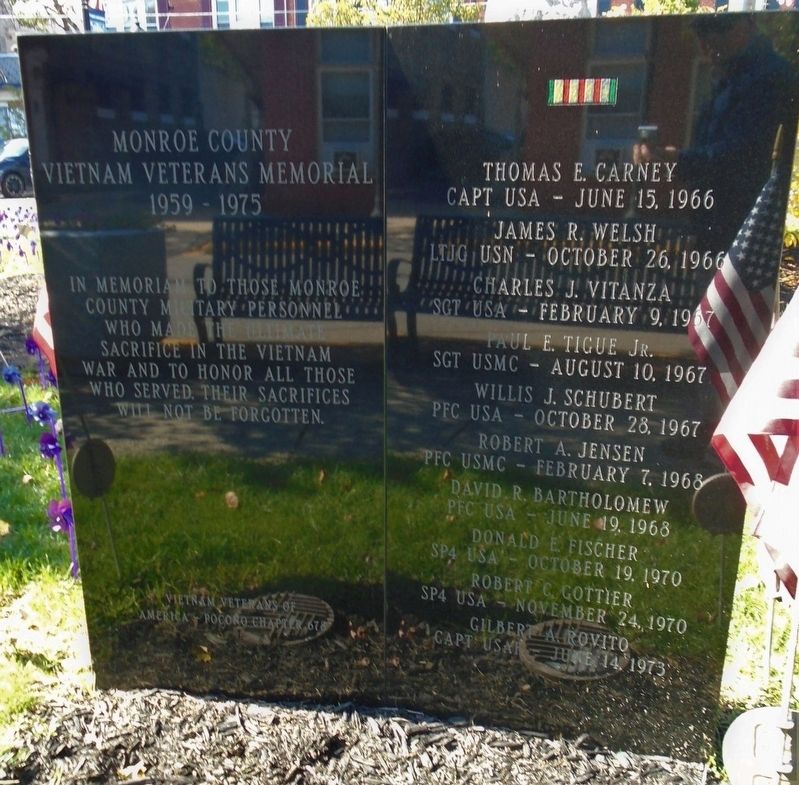 Monroe County Vietnam Veterans Memorial. Click for full size. Monroe County Vietnam Veterans Memorial image. Click for full size.