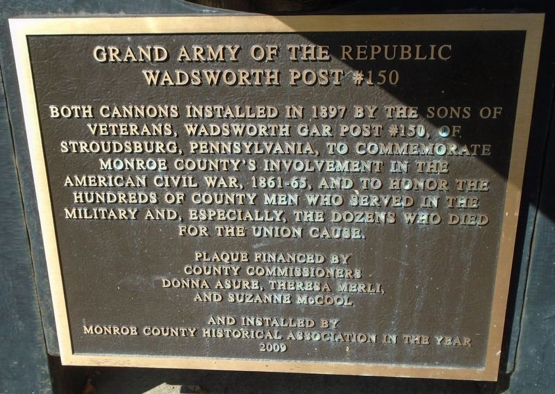 Grand Army of the Republic Wadsworth Post #150 Marker. Click for full size. Grand Army of the Republic Wadsworth Post #150 Marker image. Click for full size.